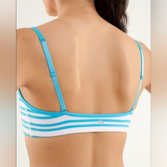 Lululemon Daily Bra Twin Stripe Spry Blue / Spry Blue Size 4–6 (S) - Picture 2 of 7
